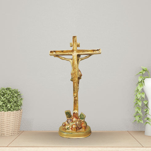 Brass Jesus On Cross Statue 1.33Kg